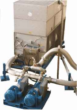 Secondary cooling pumps and cooling tower