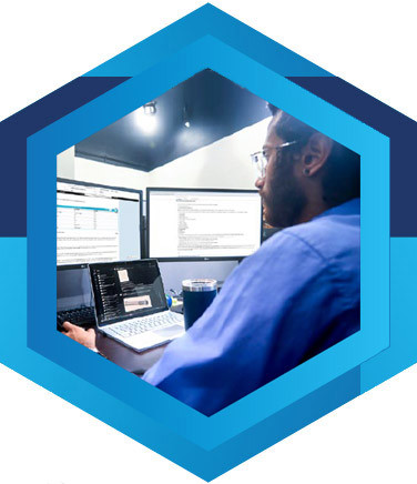 man on computer
