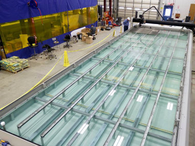 560” x 160” water jet table; largest in northeast United States.