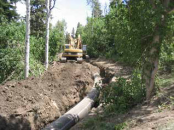 Buried pipe installation